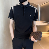 社会小伙夏季男士半袖翻领polo衫短袖潮流t恤C208-8877-特P48控78，男装T恤，电商C208