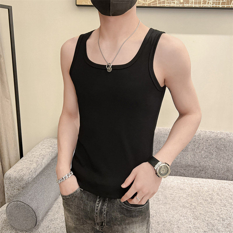 精神小伙青年男生流行背心夏季圆领休闲纯色无袖T恤C203-8826-P28，男装背心/马甲，电商C208