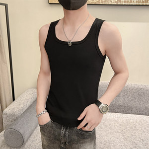 精神小伙青年男生流行背心夏季圆领休闲纯色无袖T恤C203-8826-P28，男装背心/马甲，电商C208