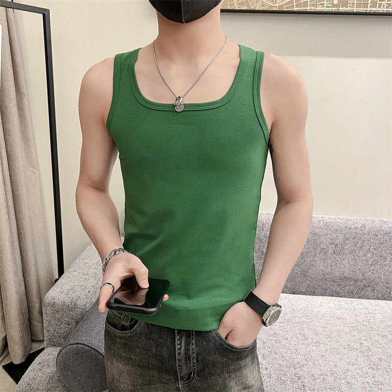 社会小伙青年男生流行背心夏季圆领休闲针织无袖T恤C203-8826-P28，男装背心/马甲，电商C208