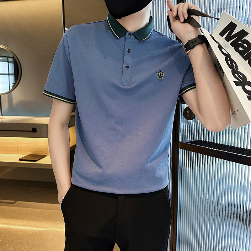 夏季青年男生新款短袖Polo衫帅气百搭半袖体恤男C208-8875-特P48,男装T恤,电商C208