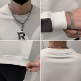 精神小伙春秋季男士圆领套头卫衣字母刺绣休闲上衣C203-5205-P58，男装卫衣，电商C208