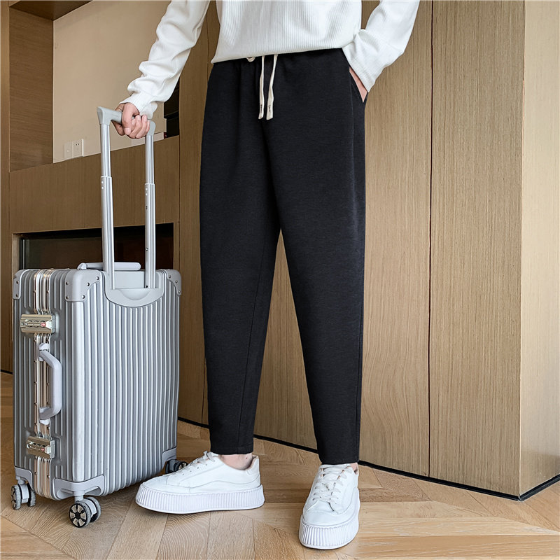 精神小伙春秋季男士纯色直筒休闲裤潮流百搭运动裤C203-6725-P68，女装休闲裤，电商C208