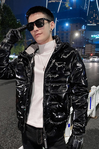 精神小伙冬季男士连帽羽绒服潮流帅气保暖外套C203-5116P175控229图片