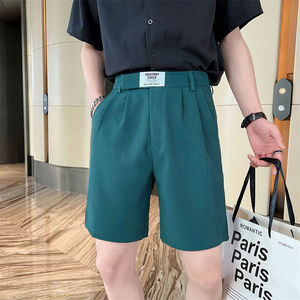 2026夏季新款男生纯色休闲短裤帅气潮流直筒西裤DS-C203-6688-P58图片