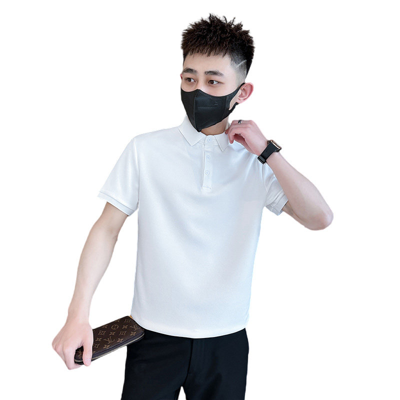 社会小伙夏季男士纯色polo衫翻领短袖t恤潮流体恤C208-8881-特P38,男装T恤,电商C208