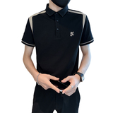 社会小伙夏季男士半袖翻领polo衫短袖潮流t恤C208-8877-特P48控78，男装T恤，电商C208