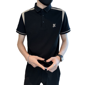 社会小伙夏季男士半袖翻领polo衫短袖潮流t恤C208-8877-特P48控78图片