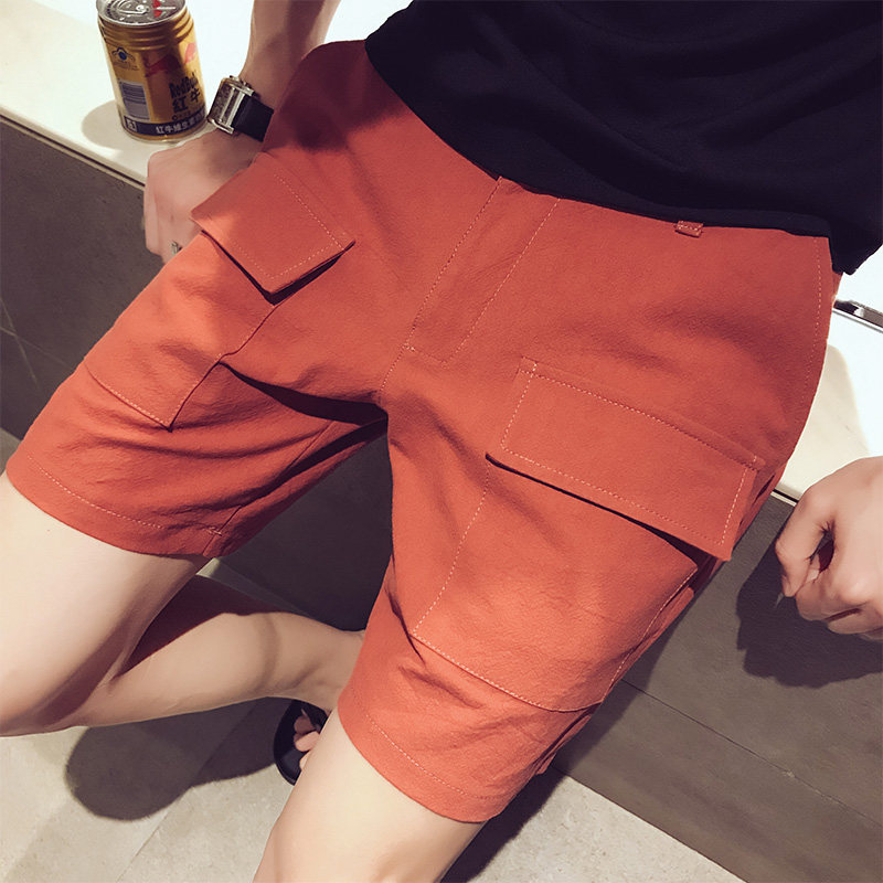 精神小伙夏季男士工装裤时尚休闲青年直筒短裤男C203-604-P38控58,男装牛仔裤,电商C208