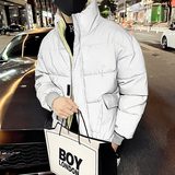 精神小伙冬季男士立领棉衣男加厚夜光休闲棉服C203-1034P128控168，男装棉衣，电商C208