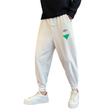 2025春秋季新款男士灰色长裤华夫格松紧腰休闲哈伦裤C203-6701P58，男装休闲裤，电商C208