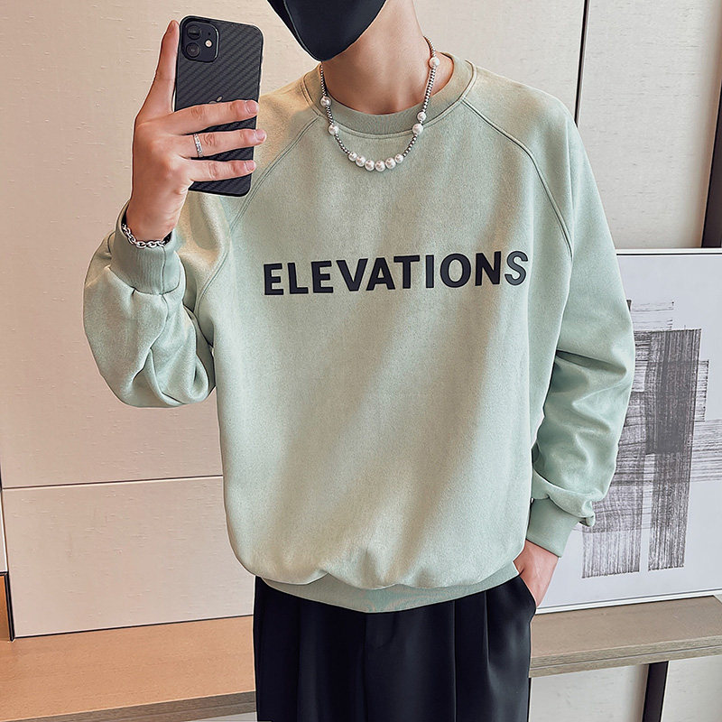 青少年潮牌男士套头卫衣字母印花长袖个性上衣C203-5290-P58控78，男装卫衣，电商C208