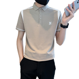 青年男生夏季新款刺绣Polo衫2023潮牌短袖体恤男C208-8877-特P48，男装T恤，电商C208