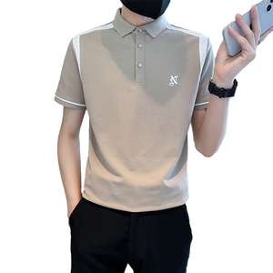 青年男生夏季新款刺绣Polo衫2023潮牌短袖体恤男C208-8877-特P48图片
