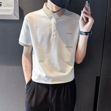 夏季男士印花短袖T恤2025新款半袖Polo衫潮牌体恤C203-8865-特P48，男装T恤，电商C208