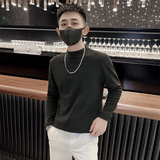 社会小伙冬季男士纯色打底衫半高领长袖套头卫衣C203-8833-特P28，男装T恤，电商C208