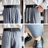 时尚潮流青年男士秋季休闲裤中腰直筒灰色长裤男C203-6705-P58，男装休闲裤，电商C208