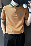 精神小伙夏季半袖翻领polo衫帅气百搭短袖条纹T恤男C203-8864-P58，男装T恤，电商C208