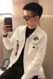精神小伙春秋季修身夹克男网红社会人休闲外套潮C203-1016P75控99，男装夹克，电商C208