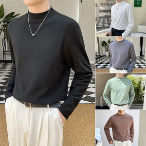 轻奢风抖音直播男士纯色高品质欧棉绒打底衫C203-8833-特P28图片