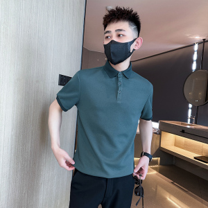社会小伙夏季男士纯色polo衫翻领短袖t恤潮流体恤C208-8881-特P38图片