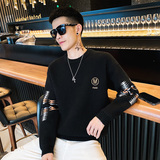 精神小伙冬季男士毛衣圆领套头休闲个性线衣C203-5100-特P68控98，男装针织衫/毛衣，电商C208