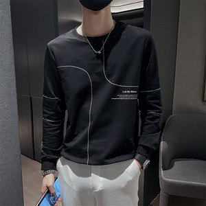 精神小伙春秋季男士圆领套头卫衣青年长袖上衣C203-5212-P58控78，男装卫衣，电商C208