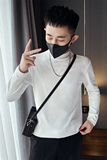 精神小伙冬季男士纯色打底衫半高领长袖套头上衣男C203-8833特P28，男装T恤，电商C208