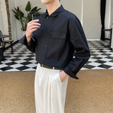 2025春秋季男士工装衬衣轻奢风抖音直播高品质尖领衬衫C203-1069，男装衬衫，电商C208