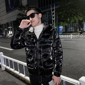 精神小伙冬季男士连帽羽绒服潮流帅气保暖外套C203-5116P175控229图片
