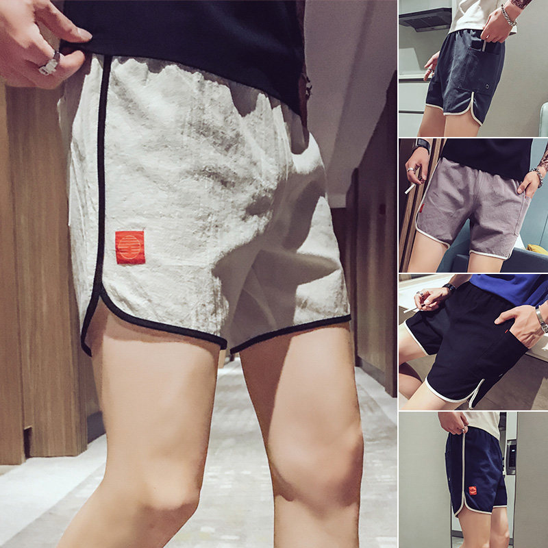 精神小伙夏季男士棉麻短裤时尚百搭多口袋五分裤C203-6071-特P20图片