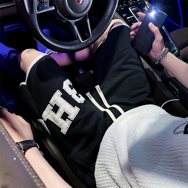 2024夏季新款男士潮牌5分裤时尚休闲字母印花沙滩裤C203-6691-P58，男装休闲裤，电商C208