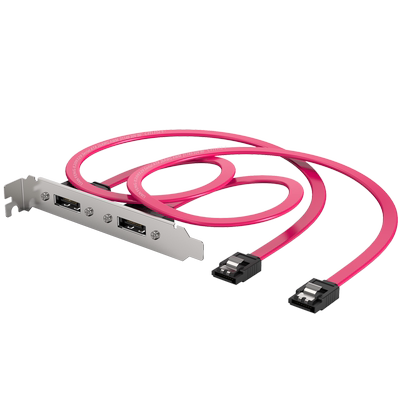 B-LIAK SATA转eSATA 挡板线双口扩展挡板华硕主板sata口转esata口