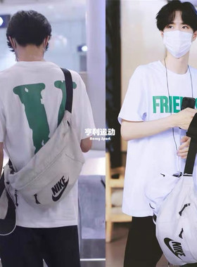 NIKE 王一博同款单肩男女挎包运动腰包 CV1411 BA5751 DB4697-010