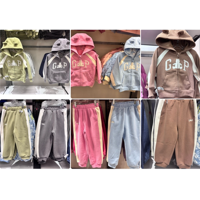 国内代购gap男女童新款天鹅绒连帽卫衣童装804583/804543/805383