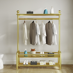 晾衣架落地卧室宿舍家用晒衣服挂衣杆房间家用凉衣捍衣帽收纳架子