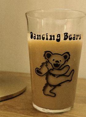 “小熊杯” 跳舞小熊Dancing Bears玻璃杯喝水杯浪漫主义或野蛮