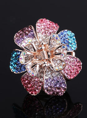 发夹抓夹顶夹头饰韩国卡子中号水钻发卡饰品子后脑勺夹子抓夹发饰