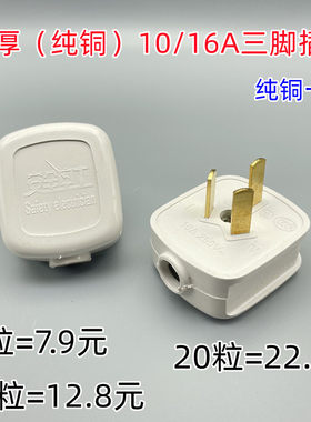 10a插头三脚家用16A空调3脚