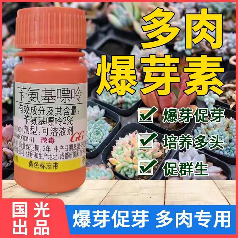优芽素多肉专用促生长催芽花卉植物发芽素矮胖素促花开叶兰花爆芽