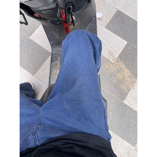 3stro法工蓝水洗棉牛仔裤男款直筒cleanfit裤子高级感微喇工装裤