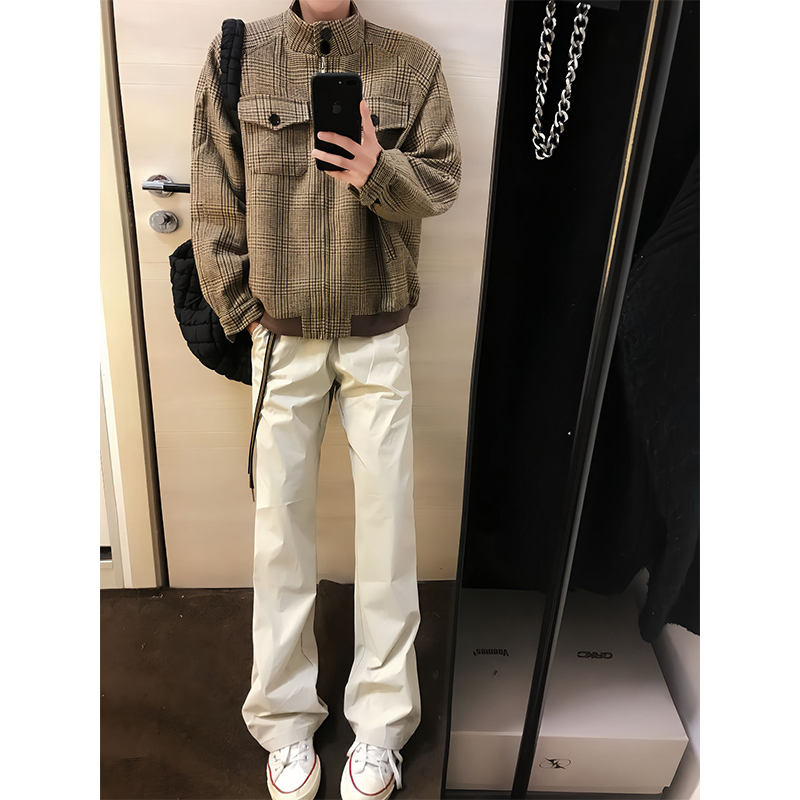 oclin威尔士亲王哈灵顿外套男