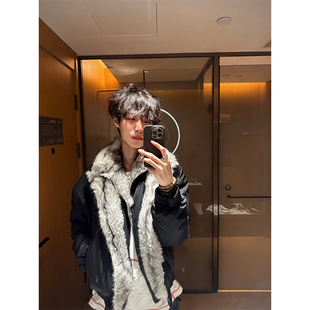 极地狼王座山雕棉服男加厚美式双层大毛领棉衣高级感保暖防寒外套