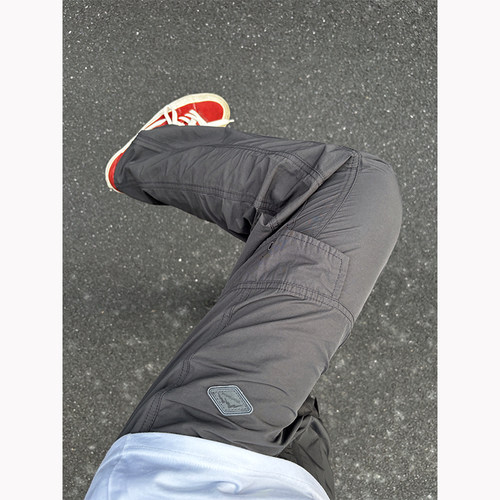 F2ocus灰色多口袋速干工装裤男款夏季冰丝凉感裤子直筒宽松休闲裤