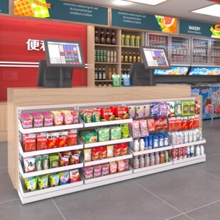 收银台前饮料展示架口香糖小货架超市小零食架便利店药店糖果