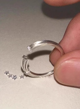 百搭清冷感双头星星戒指女vingate精致高级感指环小众设计食指戒