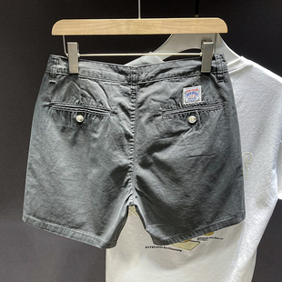 卡灰色休闲短裤男夏季薄款潮牌美式复古基础款宽松四分裤子男青年