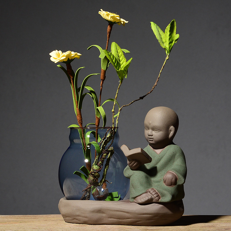 originality Monk Glass Plug vase Ceramic ornaments Water for plants to work in an office desktop Hydroponics green radish Container Decorationin the Flower delivery/Flowers simulation/Plants gardening , Vase/Flower/Flowerpot/Flower (New) , Vase  category - from Buy2taobao.com to provide professional Taobao agent buy service