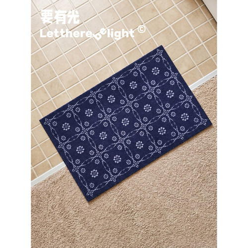 原宿风 原创经典老花系列 丝圈入户地垫地毯可裁剪门厅脚垫防尘垫