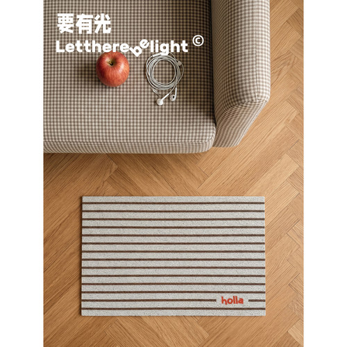 原创简约条纹入户迎宾语 ins风丝圈入户地垫可裁剪门厅脚垫防尘垫